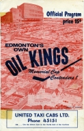 Edmonton Oil Kings 1956-57 program cover
