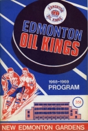 Edmonton Oil Kings 1968-69 program cover