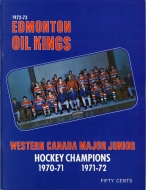 Edmonton Oil Kings 1972-73 program cover