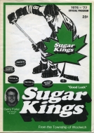 Elmira Sugar Kings 1976-77 program cover