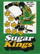Elmira Sugar Kings 1981-82 program cover