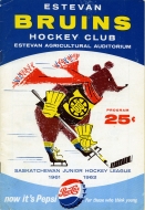 Estevan Bruins 1961-62 program cover