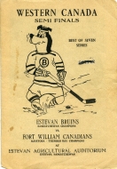 Estevan Bruins 1965-66 program cover