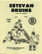 Estevan Bruins 1977-78 program cover