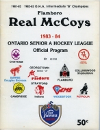 Flamboro Real McCoy's 1983-84 program cover