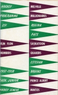 Flin Flon Bombers 1957-58 program cover