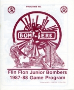 Flin Flon Bombers 1987-88 program cover