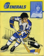 Flint Generals 1974-75 program cover