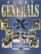 Flint Generals 2002-03 program cover