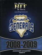 Flint Generals 2008-09 program cover
