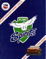 Flint Spirits 1985-86 program cover