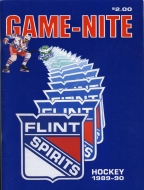 Flint Spirits 1989-90 program cover