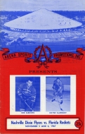 Florida Rockets 1967-68 program cover