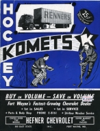Fort Wayne Komets 1956-57 program cover