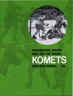 Fort Wayne Komets 1969-70 program cover