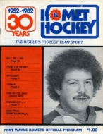 Fort Wayne Komets 1981-82 program cover