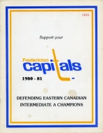 Fredericton Capitals 1980-81 program cover