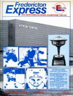 Fredericton Express 1983-84 program cover