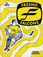 Fresno Falcons 1974-75 program cover