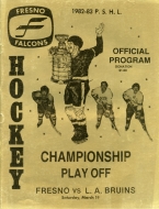 Fresno Falcons 1982-83 program cover