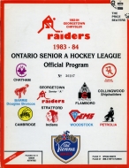 Georgetown Raiders 1983-84 program cover