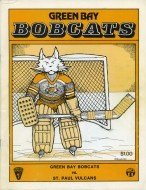Green Bay Bobcats 1977-78 program cover
