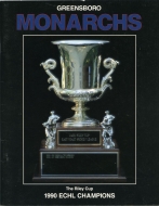 Greensboro Monarchs 1990-91 program cover