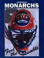 Greensboro Monarchs 1991-92 program cover