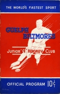 Guelph Biltmores 1951-52 program cover