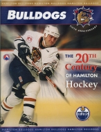Hamilton Bulldogs 2000-01 program cover