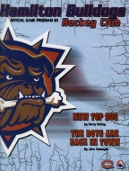 Hamilton Bulldogs 2003-04 program cover