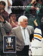 Hampton Roads Admirals 1991-92 program cover