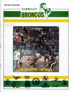 Humboldt Broncos 1987-88 program cover