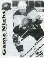 Huntington Blizzard 1995-96 program cover