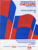 Indianapolis Checkers 1979-80 program cover