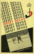 Jersey Devils 1970-71 program cover