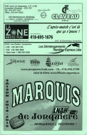 Jonquiere Marquis 2014-15 program cover