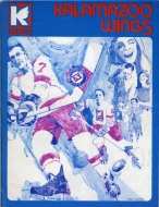 Kalamazoo Wings 1974-75 program cover