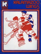 Kalamazoo Wings 1975-76 program cover