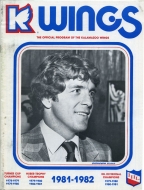 Kalamazoo Wings 1981-82 program cover
