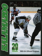Kalamazoo Wings 1993-94 program cover