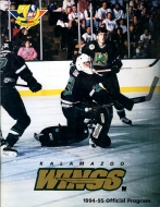 Kalamazoo Wings 1994-95 program cover