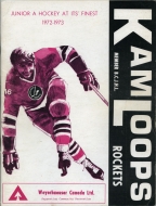 Kamloops Rockets 1972-73 program cover