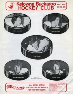 Kelowna Buckaroos 1975-76 program cover