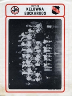 Kelowna Buckaroos 1977-78 program cover