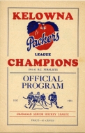 Kelowna Packers 1952-53 program cover