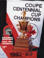 Kelowna Spartans 1993-94 program cover