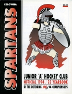 Kelowna Spartans 1994-95 program cover