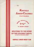 Kentville Colonels 1978-79 program cover
