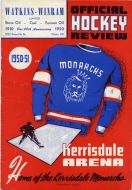 Kerrisdale Monarchs 1950-51 program cover